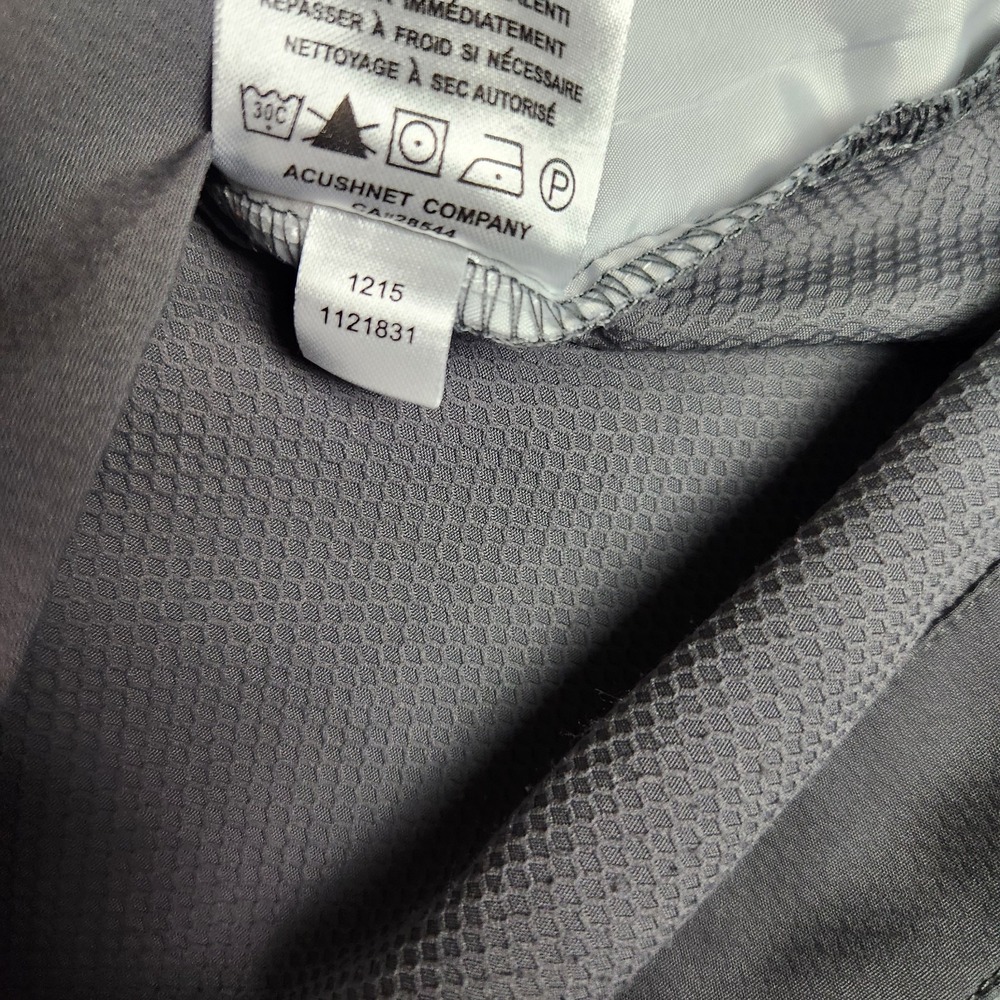 FootJoy FJ Windbreaker Men XL Gray Blue Colorblock Short Sleeve Golf Preppy Logo - Picture 9 of 9